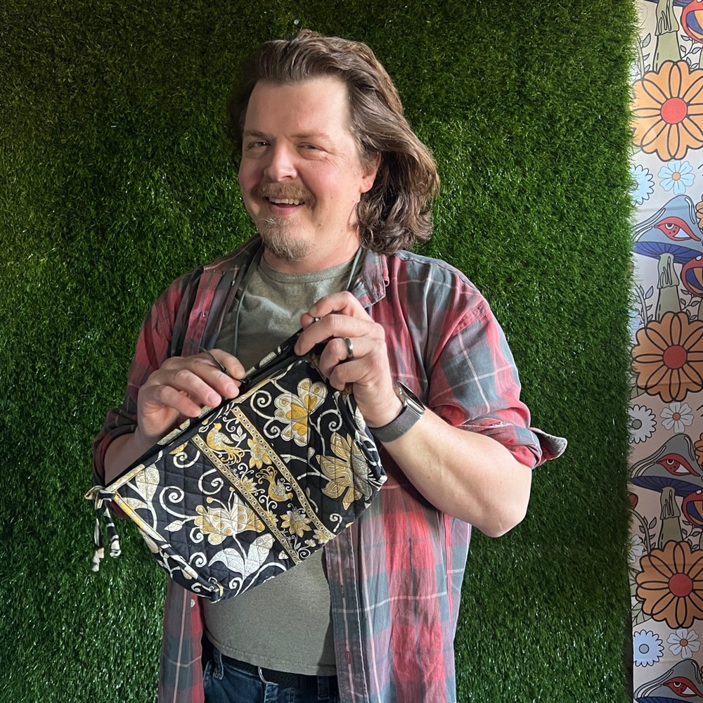 Vera Bradley Yellow Bird Travel Bag Accessory Clutch